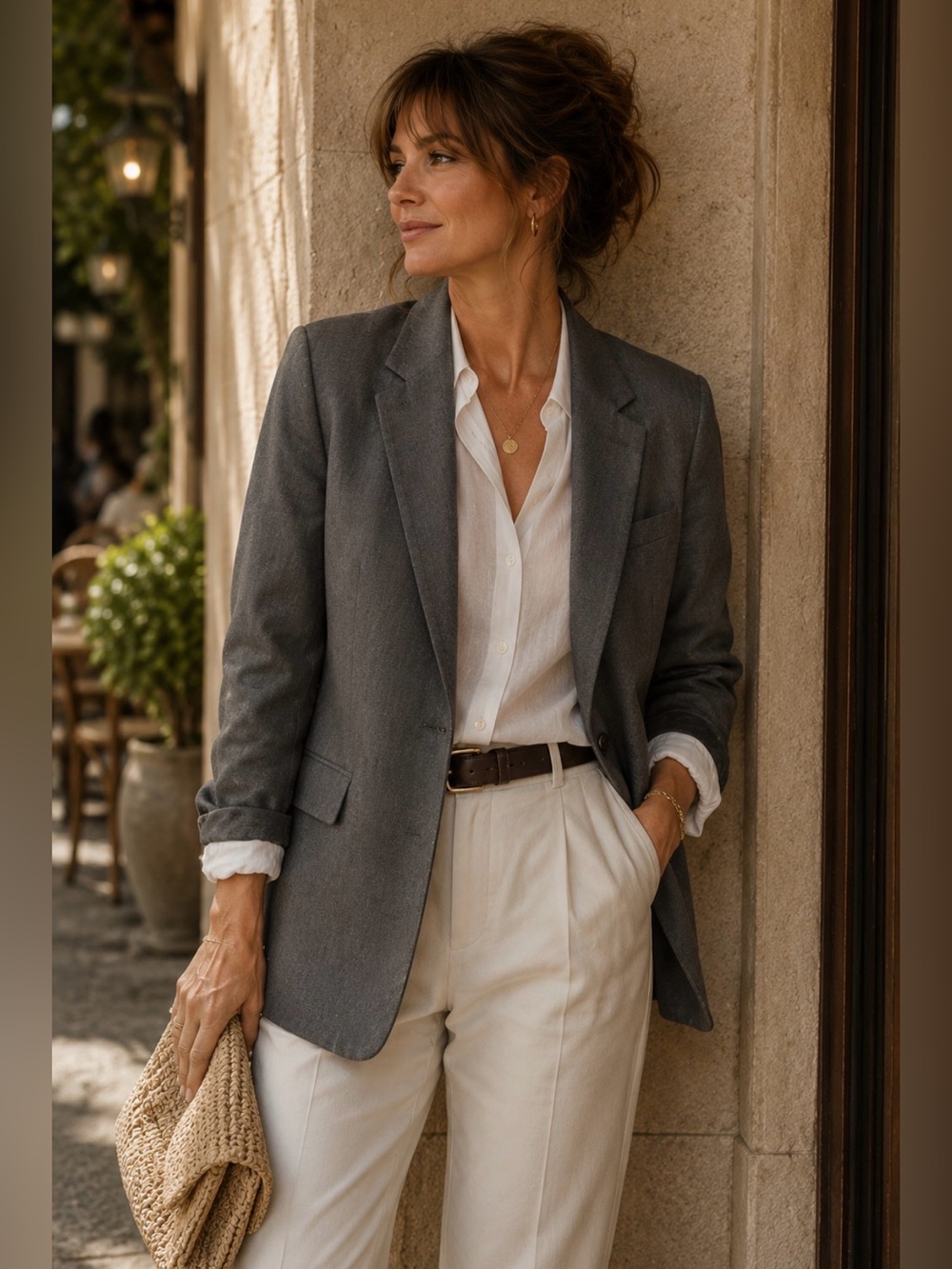 VTG Savannah Black Linen-Cotton Blazer